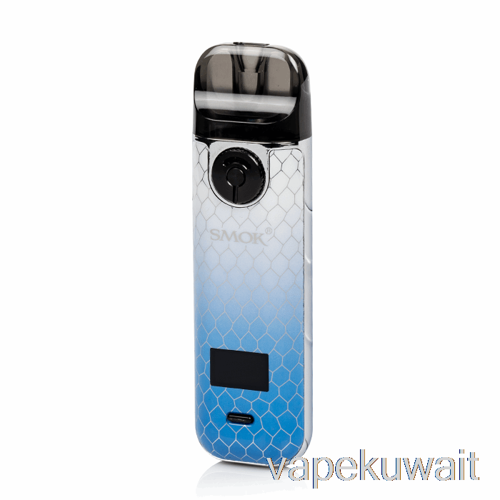 سموك نوفو 4 25 واط Pod Kit نظام كوبرا Vape Pod باللون الأزرق والرمادي